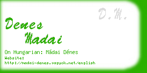 denes madai business card